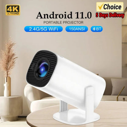 P30 Smart Mini Projector Android 11 WiFi6 Support 4K 1080P BT5.0 Projector 1280*720P Home Cinema Portable Projector