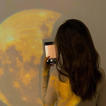 INS Moon Projector Light Background Projector Photo Props Birthday Party Decoration Wall Lights Bedroom Decoration Night Light