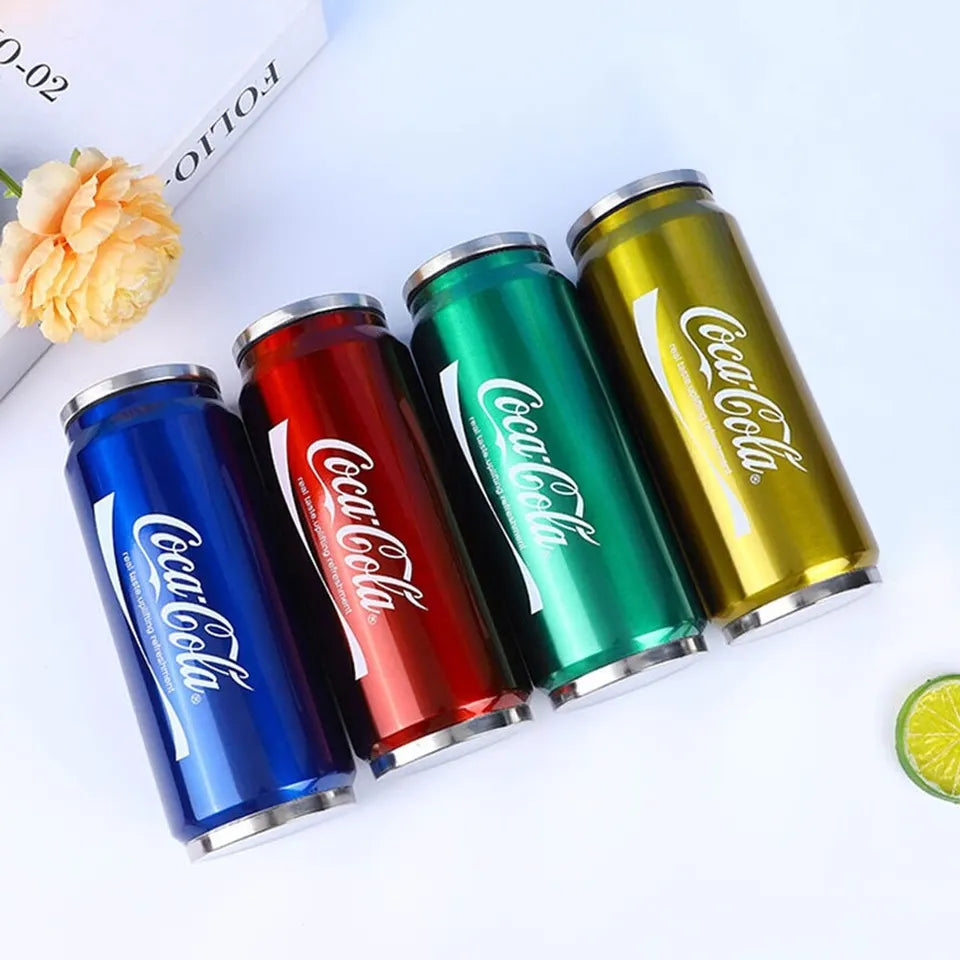 500ML Stainless Stee Thermos Cup Car Vacuum Flasks Portable Soda Can Insulated Water Bottle Travel Drink Cup Mug with Straw